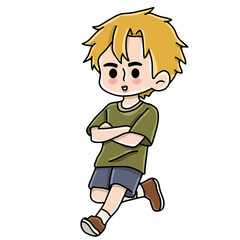 Illustration of a running sports character