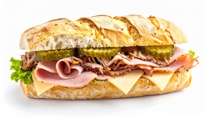 Obraz premium Delicious Toasted Cubano Sandwich