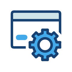 Website development, settings panel, system preferences or website configuration