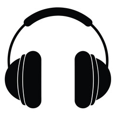 ear muffs silhouette vector icon