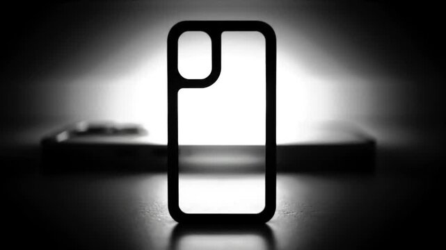 sleek phone case backlit abstract technology