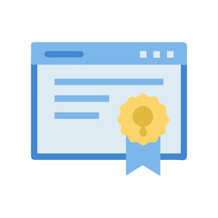 Digital certificate displayed on web browser interface illustration