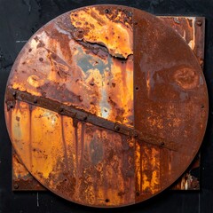 Rusty Metal Circle Art.