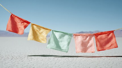 Premium High-Quality Tibetan Buddhism Flags on High Plateau Authentic Outdoor Spiritual Unity for Modern Mindfulness and Cultural Event Marketing Campaigns