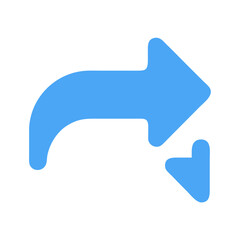 Forwarding and returning arrow icon on black background illustration