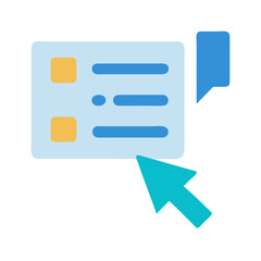 Obraz premium User interface element with cursor and notification symbol