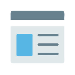 Obraz premium Website layout icon depicting content sections on black background