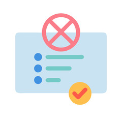 Icon representing incomplete form submission with approved alternative submission