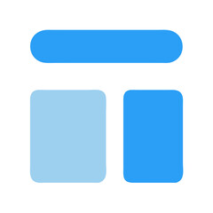 Abstract blue layout design on black background, flat style