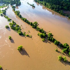 Flooded River Landscape