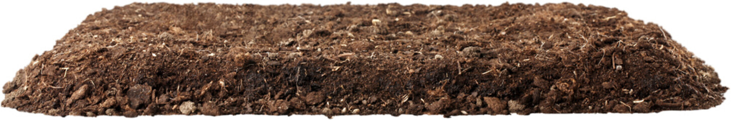 pile of soil isolated Compost Lawn fertilizer A pile of coffee grounds, isolated on Png Format and Transparent Mound of dirt Background brown humus soil pile isolated on white or transparent png Heap 