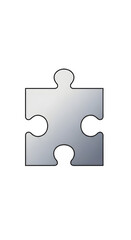 Puzzle Piece Isolated on White Background for Problem Solving and Concepts