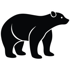 polar bear silhouette vector icon