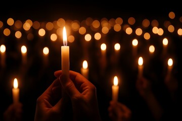  A Hopeful Sea of Lights at a Community Candlelight Vigil