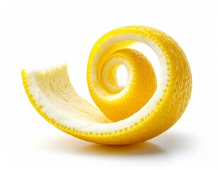 Lemon Peel Spiral - Citrus Zest Elegance in Culinary Art.