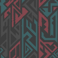 Urban color geometric seamless pattern