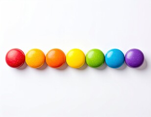Rainbow of Colors - A Vibrant Spectrum of Round Objects.