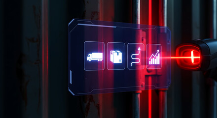 Futuristic Logistics Management with Laser Scanner and Digital Holographic Interface