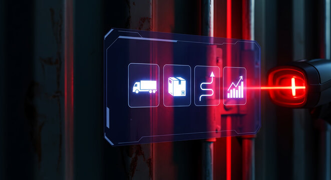 Futuristic Logistics Management with Laser Scanner and Digital Holographic Interface