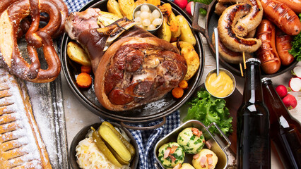 German cuisine. Traditional food concept.