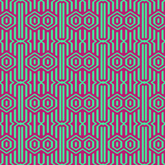 Seamless abstract pattern with geometric shapes best for fabric product.