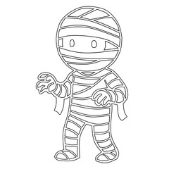 Cute Halloween Mummy Illustration