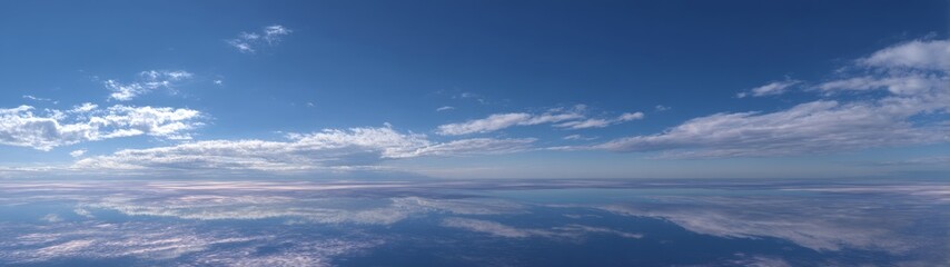 Breathtaking hdr panorama of serene sky reflections nature aerial view