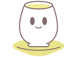 Adorable yellow food mascot illustration for design