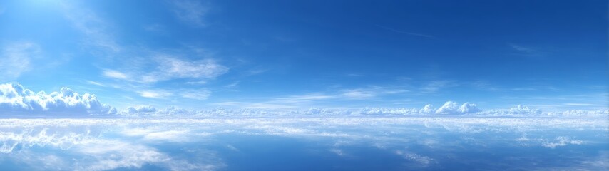 Stunning hdr panoramic sky view over tranquil waters nature photography