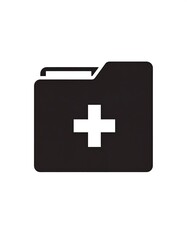 Obraz premium Medical File Folder Icon.