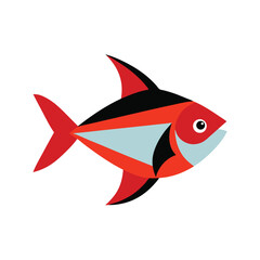 Colorful Geometric Fish Illustration vector