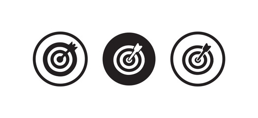 Target icon, Set of target icon, Bullseye symbol collection, Crosshairs icon set, Vector illustration EPS 10.