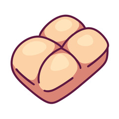 bakery doodle illustration on white background