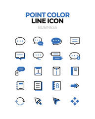 다양한 포인트컬러 라인 아이콘 04
