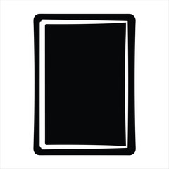 Hand drawn black frame or border with rounded corners on white