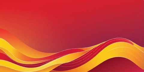 Abstract colorful wave vector illustration background with flowing curve lines design pattern and light orange red decoration texture banner backdrop