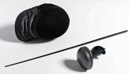 Futuristic illuminated hockey stick blade and glowing puck, showcasing advanced sports technology and innovative design for athletic equipment