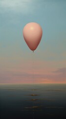 Fototapeta premium Balloon outdoors tranquility reflection.