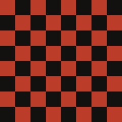Orange and black checker, plaid, fall color seamless design