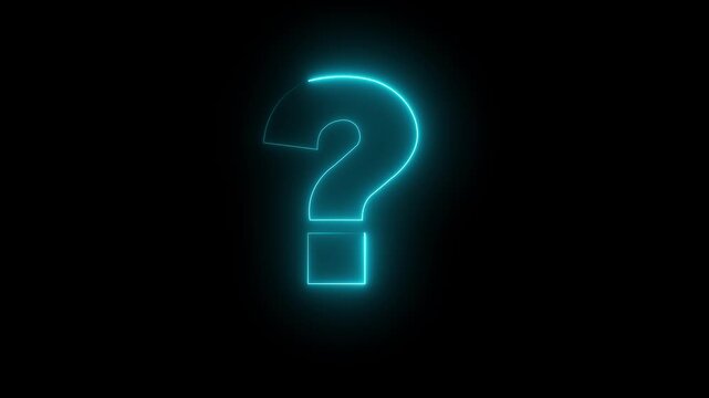Question mark sign animation. Neon colored digital 3D big question rotating. Cyberspace questions asking doubts confusing problems. motion graphics ...Question Mark Icon Neo
