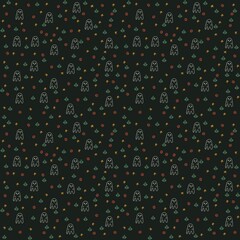 Halloween ghosts seamless pattern 