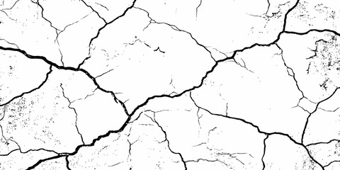 modern black and white scratch and cracks grunge texture dust and distressed wall pattern white background..