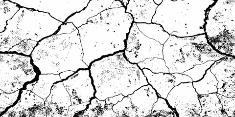 modern black and white scratch and cracks grunge texture dust and distressed wall pattern white background..