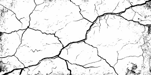 modern black and white scratch and cracks grunge texture dust and distressed wall pattern white background..