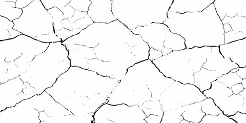 modern black and white scratch and cracks grunge texture dust and distressed wall pattern white background..