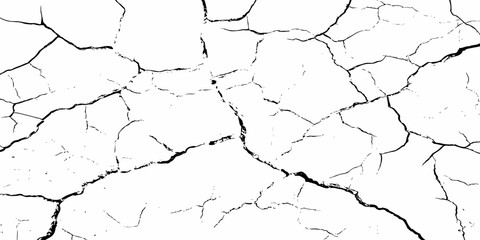 modern black and white scratch and cracks grunge texture dust and distressed wall pattern white background..