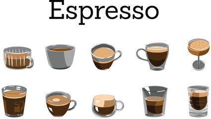 coffee vector set collection design 