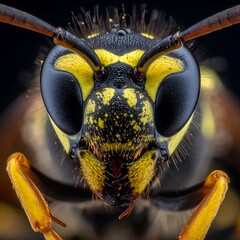 Close-up wasp's face