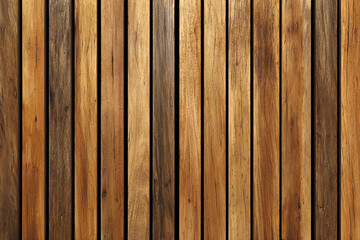Obraz premium An arrangement of vertical wooden planks forms a textured surface showcasing natural wood grain and warm colors