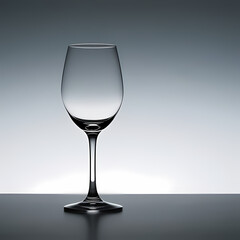 Obraz premium Minimalist background with a single wine glass and soft gradient.